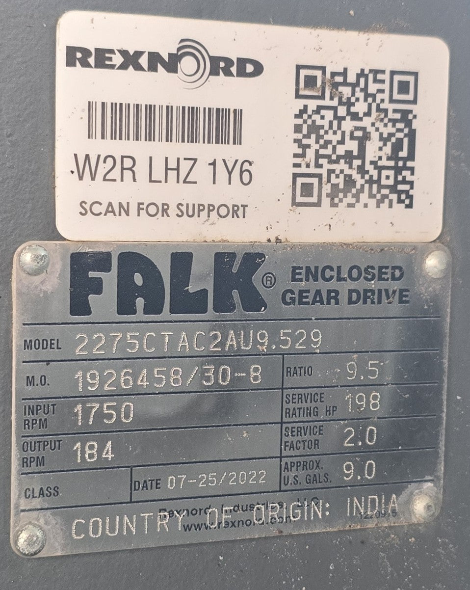 NEW Falk / Rexnord CT-Series Gear Drive (Model 2275CTAC2AU9.529) – 198 HP, 9.5 Ratio