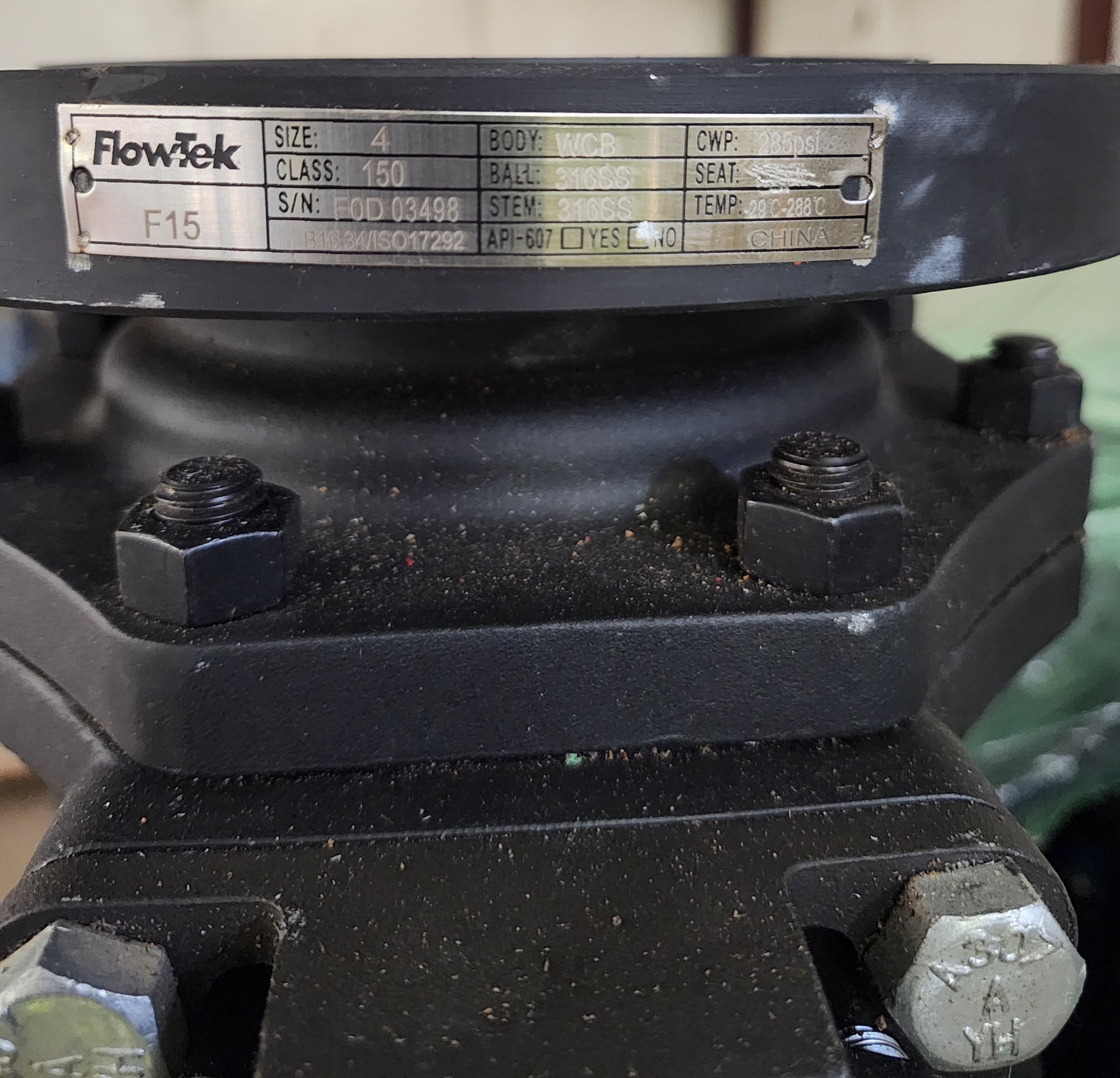 NEW Flow-Tek F15 Series 4" Flanged Ball Valve - Carbon Steel / 316SS, Fire Safe (API 607) - Class 150
