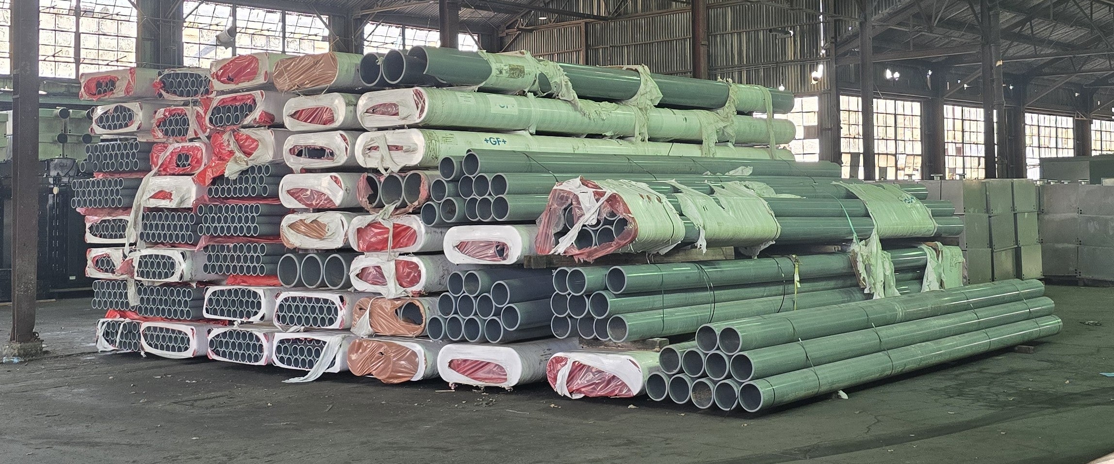 12" Schedule 80 CPVC Pipe (New / Unused), +GF+ ChlorFIT, Corzan, Plain End, Texas, H0801200CG2000